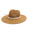 Straw Panama Hat with Lace Detail