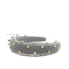 Grey Gold Studded Padded Headband