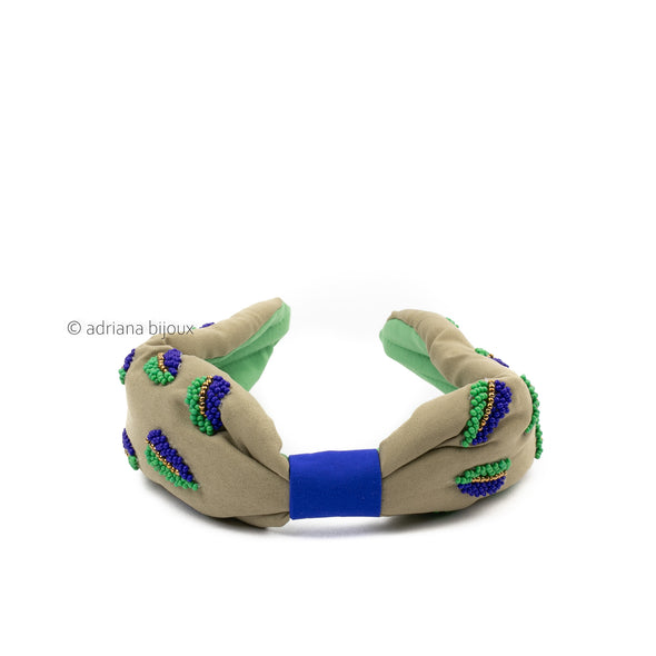 Beaded Leaf Headband