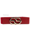 Large Golden Buckle Elastic Belt