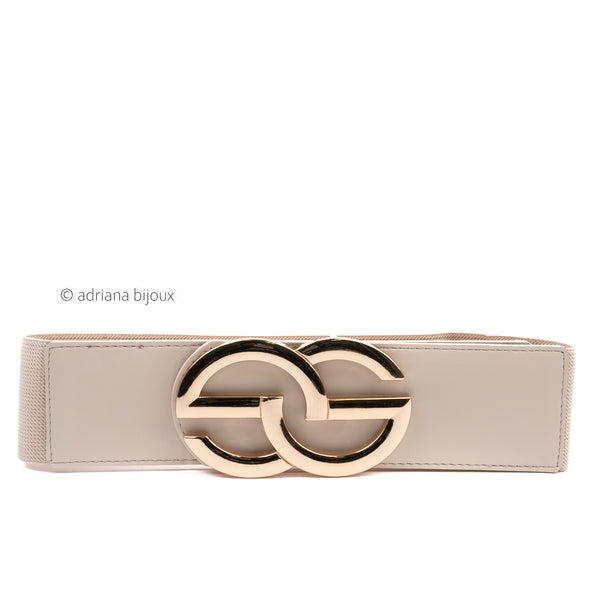 Large Golden Buckle Elastic Belt