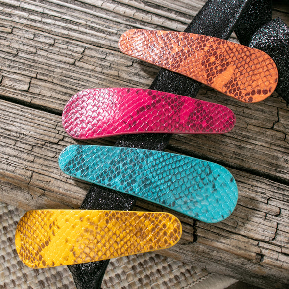 Shannon Snake Print Hair Clips