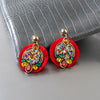 Hailey Round Tassel Earrings