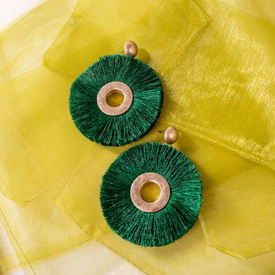 Nailah Round Tassel Earrings