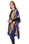 Graffiti Pattern Silky Feel Kimono 1458