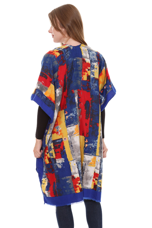 Graffiti Pattern Silky Feel Kimono 1458