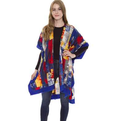 Graffiti Pattern Silky Feel Kimono 1458