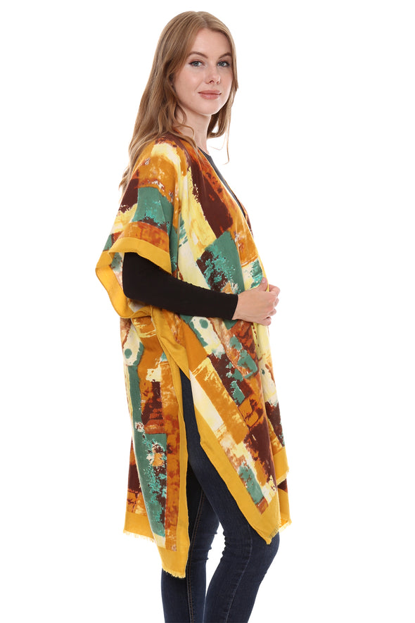 Graffiti Pattern Silky Feel Kimono 1458