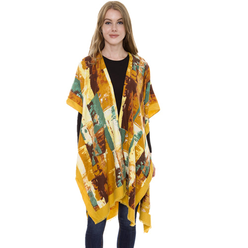 Graffiti Pattern Silky Feel Kimono 1458