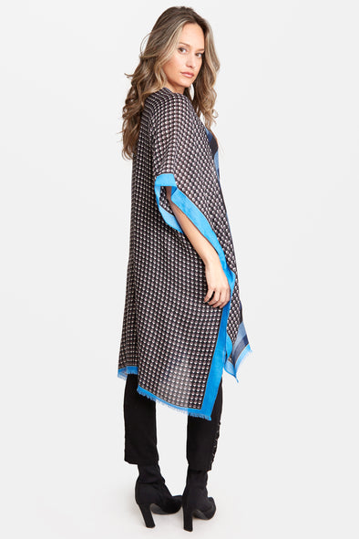 Stripe Pattern Kimono Blue