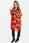 Stripe Pattern Kimono Red
