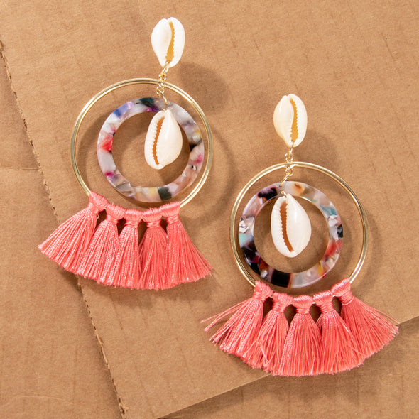 Antonella Tassel Hoop Earrings