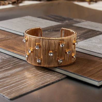 Helaine Cuff Bracelet with Rhinestones