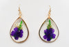 Dried Flower Teardrop Earrings 1250