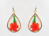 Dried Flower Teardrop Earrings 1250