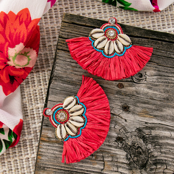 Sefina Straw Earrings