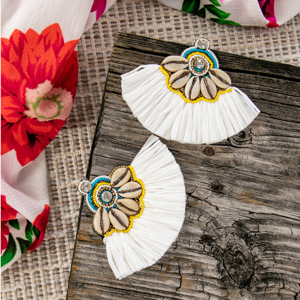Sefina Straw Earrings