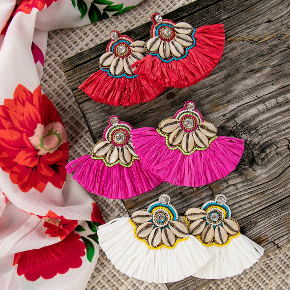 Sefina Straw Earrings