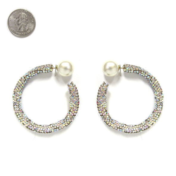 Crystal with Pearl Earrings 8576
