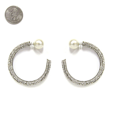 Crystal with Pearl Earrings 8576