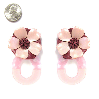 Color Floral Drop Earrings 8936