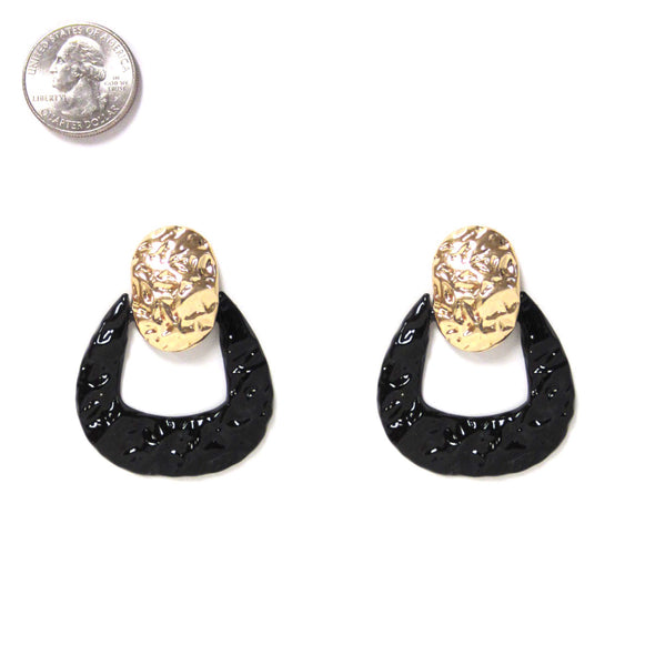Colored Metal Statement Earrings 9483