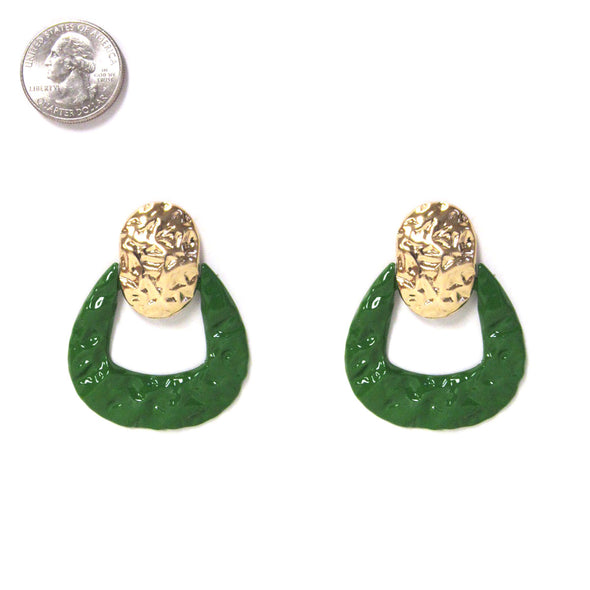 Colored Metal Statement Earrings 9483
