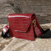 Evonne Crocodile Faux Leather Handbag