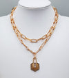 Lock Chain Layered Necklace 1553