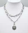 Lock Chain Layered Necklace 1553