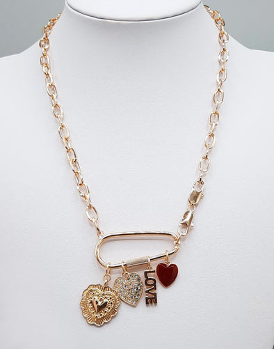 Casting Heart Charm Necklace 1555