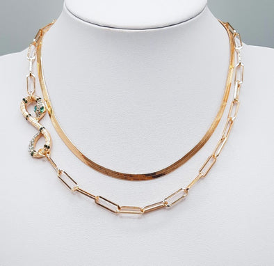 Snake Pendant Chain Necklace 1568