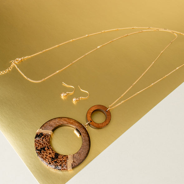 Solange Snake Hoop Necklace Set