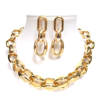 Metal Chain Necklace Set 9390