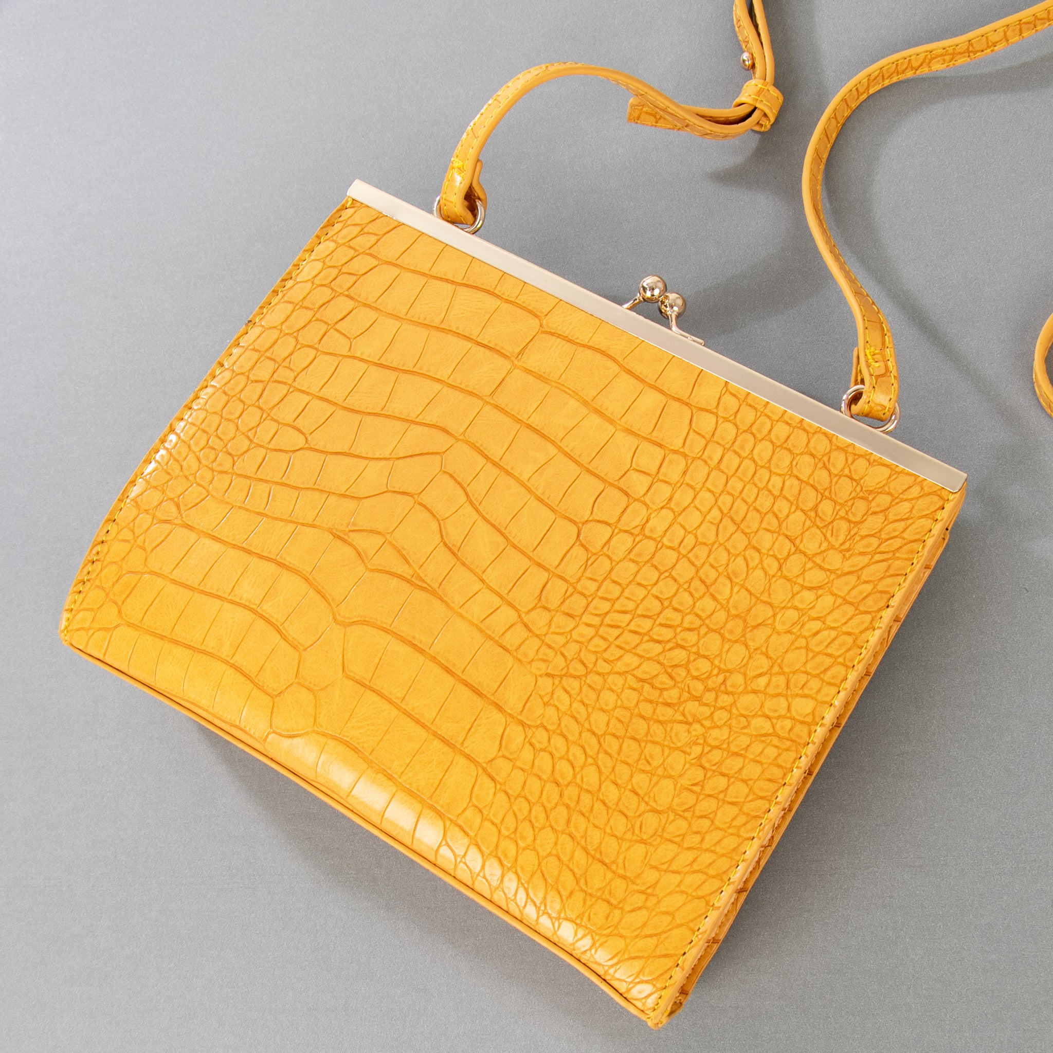 On First Class Faux Crocodile Bag - FINAL SALE · Madison + Mallory