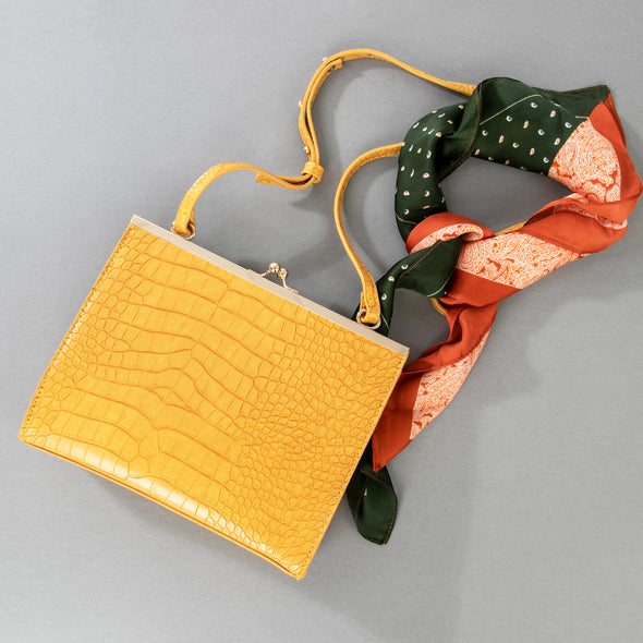 Valentina Faux Crocodile Skin Handbag