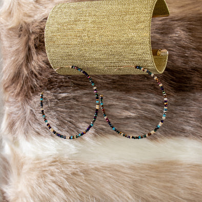 Venette  beaded Hoop Earrings