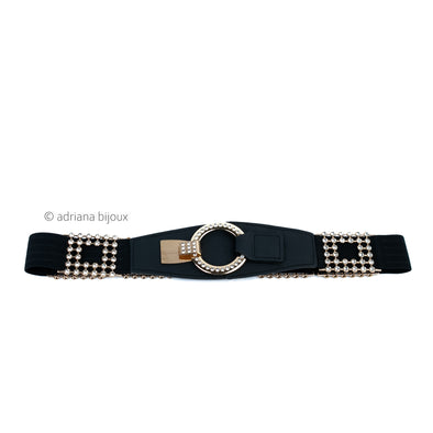 Plus Size Rhinestone Stretch Belt III