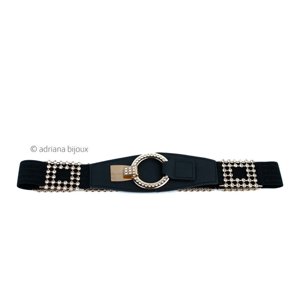 Plus Size Rhinestone Stretch Belt III