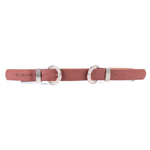 Rhinestone Double Buckle Belt